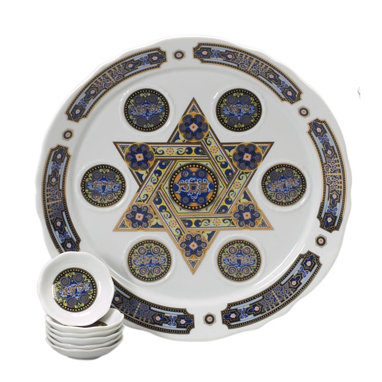 The Holiday Aisle® Traditional Porcelain Seder Plate & Reviews Wayfair